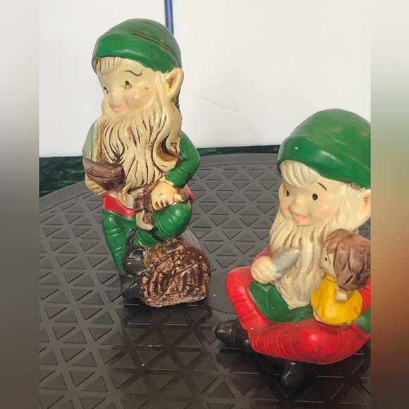Vintage Homco Toy Making Elves Gnomes Christmas Set of 2 - Picture 6 of 15